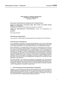 Drucksachen allgemein - Nieders&auml;chsischer Landtag