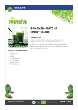 Bananen-Matcha-Sport Shake