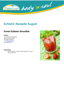 Schlank-Rezepte August