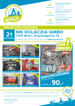 mk kolaczia gmbh - Aurena Auktionen GmbH