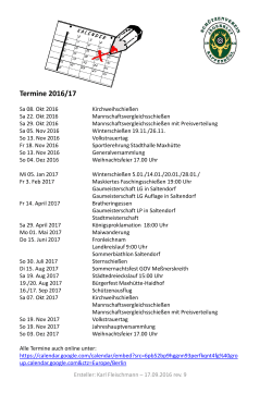 Termine 2016/17