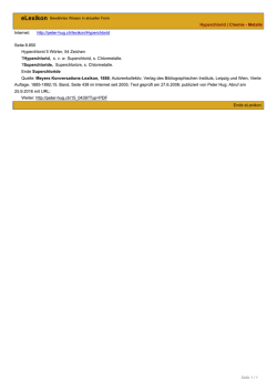 Hyperchlorid | eLexikon | Chemie
