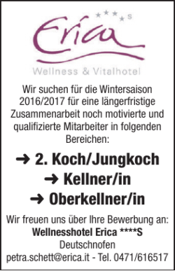 2. Koch/Jungkoch Kellner/in Oberkellner/in