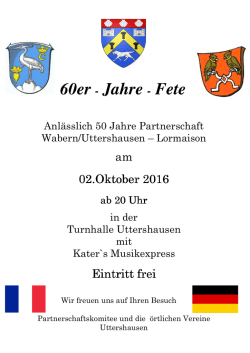 Fete Uttershausen - Mein Uttershausen