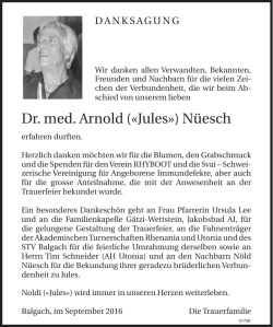 Dr. med. Arnold («Jules») Nüesch
