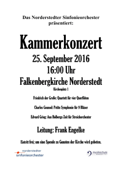 Plakat - Norderstedter Sinfonieorchester