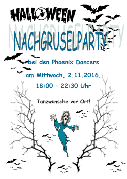 Flyer Nachgruselparty 2016