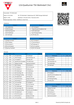 U14-Qualiturnier TSV Weilimdorf (7er)