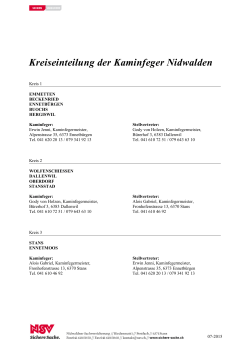 Kreiseinteilung der Kaminfeger Nidwalden PDF
