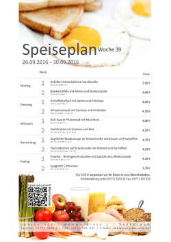 Speiseplan