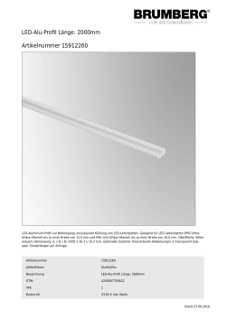 LED-Alu-Profil Länge: 2000mm Artikelnummer 15912260