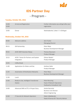 IDS Partner Day - Program -