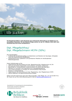 Dipl. Pflegefachfrau/ Dipl. Pflegefachmann HF/FH