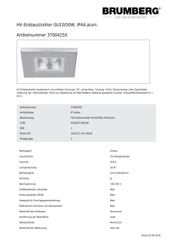 HV-Einbaustrahler GU10/50W, IP44,alum