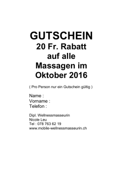 gutschein - Mobile Wellness Masseurin