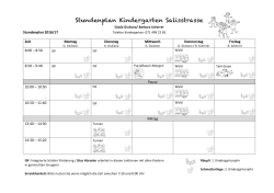 Stundenplan Kindergarten Salisstrasse
