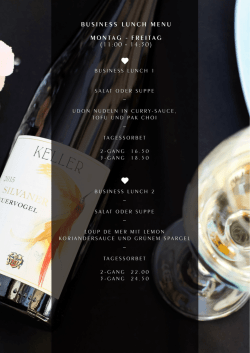 business lunch menu