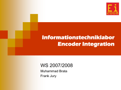 Informationstechniklabor Encoder Integration - Hit - FH