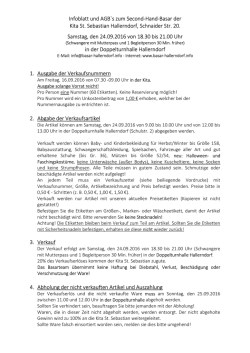 Infoblatt - Basar