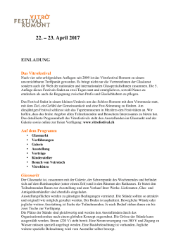 22. – 23. April 2017 - Vitrofestival Romont