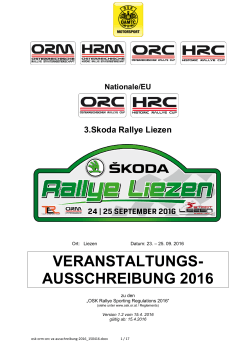 ausschreibung 2016 - Skoda Rallye Liezen
