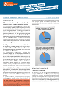 Infoblatt Herbstsession 2016 - Konzernverantwortungsinitiative