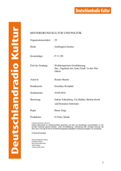 HINTERGRUND KULTUR UND POLITIK