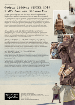 Gudrun Sj&ouml;d&eacute;ns WINTER 2016 Erdfarben aus S&uuml;damerika