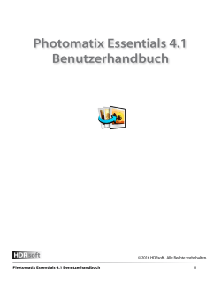 Benutzerhandbuch Photomatix Essentials 4.1 Windows