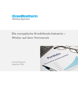 Die europäische Kreditfonds-Industrie