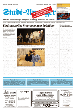 Eindrucksvolles Programm zum Jubil&auml;um
