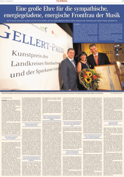 Eine gro&szlig;e Ehre f&uuml;r die sympathische
