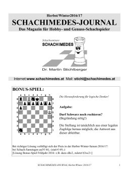 Schachimedes-Journal Herbst/Winter 2016/17