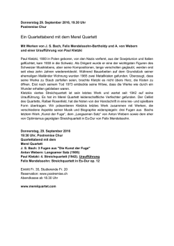 Ein Quartettabend mit dem Merel Quartett