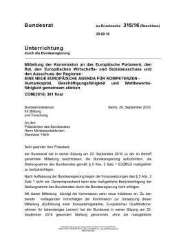 BR zu315/16(B) Beschlussdrucksache