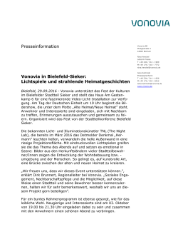 Presseinformation Vonovia in Bielefeld