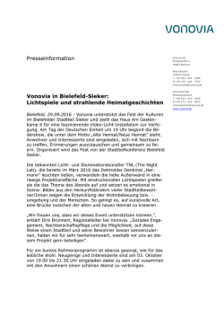 Presseinformation Vonovia in Bielefeld
