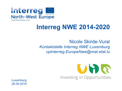 Interreg NWE 2014-2020