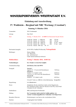Ausschreibung - WSV Weissenstadt