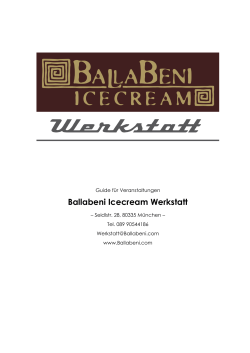 Ballabeni Icecream Werkstatt