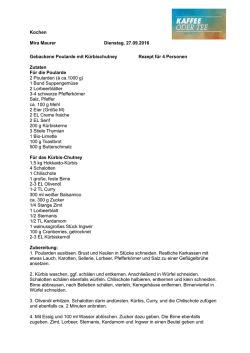 Kochen Mira Maurer Dienstag, 27.09.2016 Gebackene Poularde mit