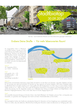 Erobere Deine Straße – Für mehr lebenswerten