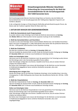 Informationen zu den Gemeindewahlen 2016