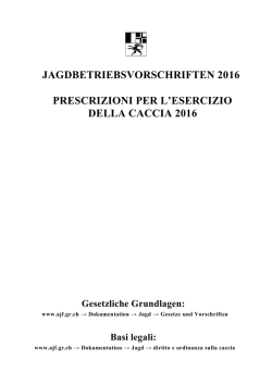 Jagdbetriebsvorschriften 2016