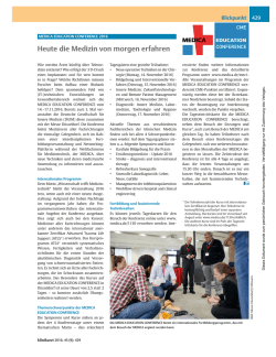 Heute die Medizin von morgen erfahren