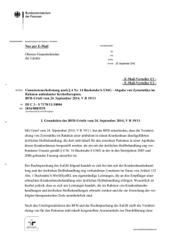 E-Mail-Verteiler U1 - Bundesfinanzministerium