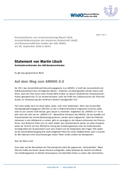 Statement Martin Litsch - AOK