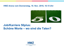 Job/Karriere 50plus: Sch&ouml;ne Worte &ndash; wo sind die Taten?