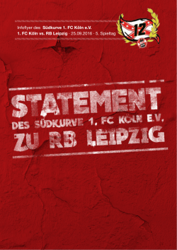Flyer RB Leipzig.