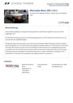 Mercedes-Benz 200 (1982) 7.777 EUR